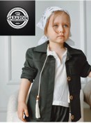 Resim Ares Kids Fashion Siyah Trenç Kot Ceket Bebek Ve Çocuk Giyim Bayramlık Ve Özel Günlük Şık Giyim Kız Erkek 