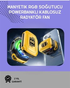 Resim Sessiz Çalışan Yarı İletken Telefon Soğutucu İos Ve Android Uyumlu 10w Güç Sarı 