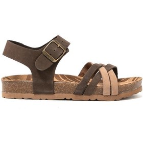 Resim Sandalet Kadın Mar-25y-175-04 John May Kahve Multi Kahve Multi 