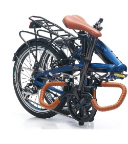 Resim Carraro Flexi Comfort 20 Jant Katlanır Bisiklet 320H 8V Mat Navy Mavi Parlak Siyah Bakır Mavi 