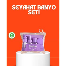 Resim Belle Fusion Mey Ithalat® 5 Parça Seyahat Kişisel Bakım Seti Şişe Sprey Krem Kutulu 