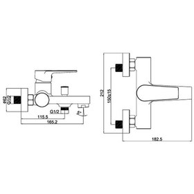 Resim Creavit SR2510S Sharp Banyo Bataryası Mat Siyah 