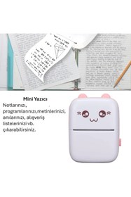 Resim TTT Sevimli Mini Taşınabilir Yazıcı Printer 