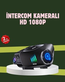 Resim Q28 Full Hd Kameralı Motosiklet Kask Kulaklığı - 45 Saat Müzik, Ipx6 Su Geçirmez 