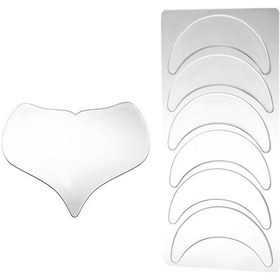 Resim Yifomall "yeniden Kullanılabilir Silikon Göğüs Ve Göz Kırışıklık Pedi Seti - 6 Adet Yüz Maskesi İle Kırışıklık Azaltma" 