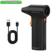 Resim Hava Üfleyici 52m/s Fırçasız Motor Taşınabilir Bilgisayar Klavye İçin Toz B Black Germany - 