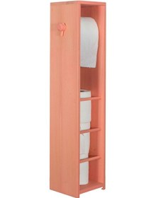 Resim Wc Kağıtlık Tuvalet Kağıtlığı Kayın Ağacı Eskitme Pembe Boyalı 