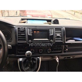 Resim Volkswagen Transporter T7 ( Parlak Siyah Set ) Torpido Konsol Maun Kaplama 