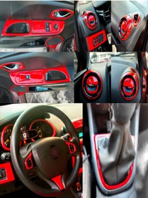 Resim ODAC Renault Clio 4 Kırmızı Konsol, Torpido Kaplama,bu Ilanda Sadece Kırmızı Siparişi Alınır 