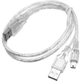 Resim Keepro Mini USB Y Kablo 5 Pin Y Kablo Güç Destekli Harici Harddisk Kablosu 