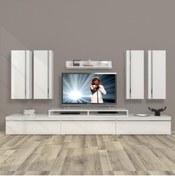 Resim Decoraktiv Ekoflex 8d Mdf Tv Ünitesi Tv Sehpası - Parlak Beyaz 