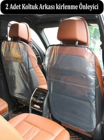 Resim Oto Araba Koltuk Arkası Koruyucu Şeffaf Kılıf Oto Kılıf 