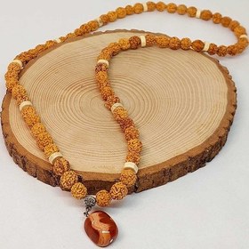Resim Japer Taşlı Rudraksha Tohum Kolye Dolama Bileklik 8mm 49726 