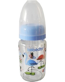 Resim Bebedor Desenli Silikon Emzikli Yavaş Akış Mavi125 Ml Kod: 30302 Cam Biberon 