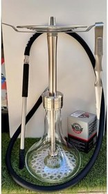 Resim Mr Eds E24 Big Boss Pro X 4 - Çelik Seri Nargile Takımı Dip Dekor Silver 