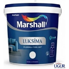 Resim Marshall Luksima Silikonlu Özel Mat Silineblir I Ç Cephe Duvar Boyası 7,5 Lt Aquamarin 7,5 L 