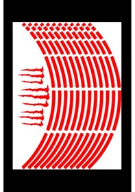 Resim Sevenkardeşler Florasan Kırmızı Kesik Jant Şeridi 