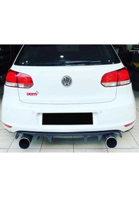 Resim Vw Golf 6 Rieger Difüzör Difizör Plastik Parlak Siyah 2008 2009 2010 2011 2012 Arka-difizör-bodykit-ek 