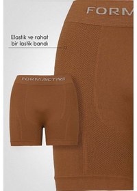 Resim Uniquetrenders Erkek Dikişsiz/seamless Nefes Alabilen Boxer Kahverengi 