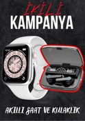 Resim GÜMÜŞTEKNO Watch 7 Serisi Akıllı Saat Ve M19 Powerbanklı Bluetooth Kulaklık İkili Kampanya 