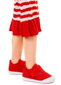 Resim Kiko Kids Daffy Cırtlı Kız Bebek İlk Adım Panduf Ayakkabı 