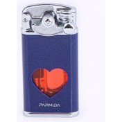 Resim Parmida Kalpli Gazlı Çakmak - Mavi Metal Gövde - PCM0424 