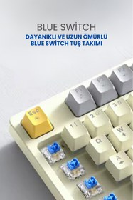 Resim WASHA SPRANGE MK-12 Rainbow Q Klavye RGB Oyuncu Klavyesi Gaming Klavye Işıklı Kablolu Klavye 
