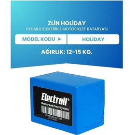Resim Zlin Holiday Batarya Standart Kapasite Lifepo4 72v 18ah Elektrikli Motosiklet Bataryası 