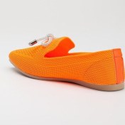 Resim Triko Taş Detaylı Sivri Burun Turuncu Kadın Babet 2379 Turuncu 