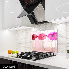 Resim Olinpa Cam Ocak Arkası Koruyucu | Çiçek 