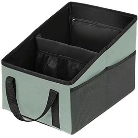 Resim Xuweiwei 1 Parça Ocean Green Kumaş Malzeme Koltuk Organizatörü Bardak Tutucu Seyahat Depolama Kitap Kutusu Arka Koltuk Depolama 