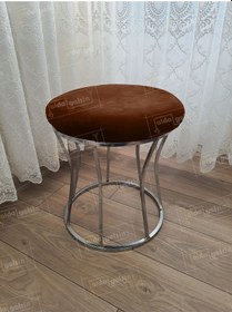 Resim Kum Saati Düz Makyaj Pufu Gümüş Kahve 