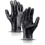 Resim Erkekler ve Kadınlar için 1 Çift Kış Eldiveni - Fermuarlı Cep Detaylı Termal Polar Rüzgar Geçirmez Kayak Eldivenleri, Dokunmatik Ekran Uyumlu, Kar Kaykayı, Kar Sporları ve Dış Mekan Aktiviteleri için Güçlendirilmiş Tutuş (Siyah), Soğuk Hava Ekipmanı 