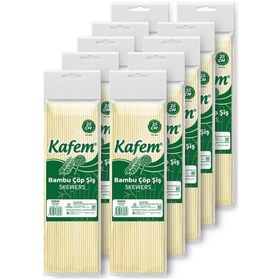 Resim Kafem Bambu Çöp Şiş 25 cm 100 Lü X 10 Paket 