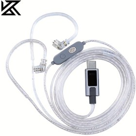 Resim KZ M2 çift mikrofonlu gümüş kaplama kablo 3.5mm Type-C/DAC dijital versiyon Yükseltilmiş PIN 0.75mm kulaklık kablosu ZSN Pro/EDX Pro/ZS10 Pro/CRA/Castor/Castorpro/ESX/Saga için uygun 