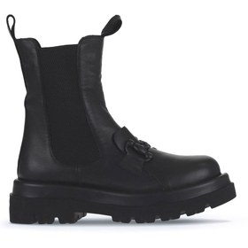 Resim Bueno Shoes Siyah Deri Kadın Dolgu Topuklu Bot 01wv1003 