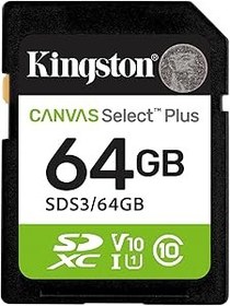 Resim 64GB SDXC Canvas Select Plus Gen3 100MB/s C10 UHS-I U1 V10 