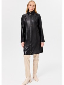 Resim İçi Nubuk Kaplı Deri Ceket Mont Siyah-siyah Siyah 