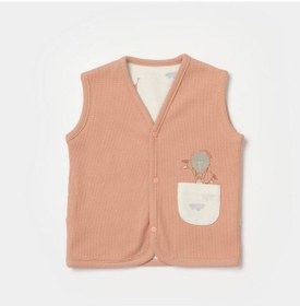 Resim Bibaby Organik Yelek Teach Me Kırmızı - Kahverengi - Mint Acı Kahverengi 