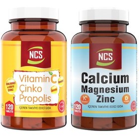 Resim Ncs Vitamin C Çinko Propolis 120 Tablet + Ncs Kalsiyum 120 Tablet 