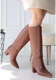 Resim Roksa Taba Cilt Topuklu Çizme Çok Renkli 