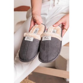 Resim Erdmsp Unisex Pofuduk Ev Terliği Ses Yapmaz Taban Içi Kürklü Yıkanabilir Kışlık Ev Terliği Misafir Terliği Ucc Terlik 