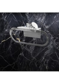 Resim Lazer Kendinden Yapışkanlı Ve Vidalı Paslanmaz Çelik Oval Havluluk Çok Renkli 