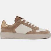 Resim Lunetta Kadın Vizon Hakiki Süet Deri Sneaker Vizon 