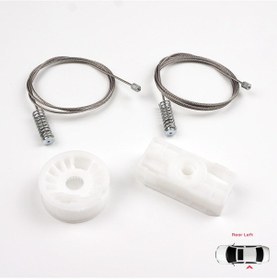 Resim Audi A4 2002-2009 2-Kapı CC Cabrio İçin Arka Sol Cam Kriko Seti 