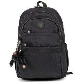 Resim Çok Gözlü Maymun Figürlü Kırınkıl Sırt Çantası Siyah-695 Siyah 