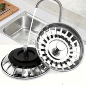 Resim 1/2 Adet Paslanmaz Çelik Mutfak Lavabo Filtre Deliği, Banyo Lavabosu Saç Tutucu Tıkaç, Lavabo Kanalizasyon Süzgeci, Lavabo Atık Filtre Fişi 