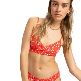 Resim Roxy Pt Beach Classics Wrap Bra Kadın Kırmızı Bikini Üst 