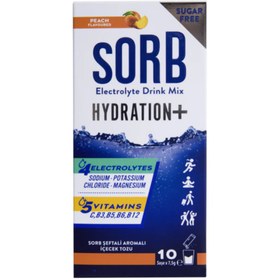 Resim SORB - Electrolyte Drink Mix - Elektrolit, Vitamin ve Mineral Peach Sugar Free 10 Saşe 