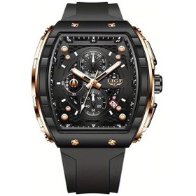 Resim Fochsia Lige Kare Klasik Saç Renk Siyah Kol Saati Otomatik Tarihli Spor Ofis Diğer 